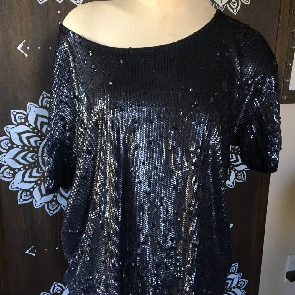 J Crew off the shoulder sequin top